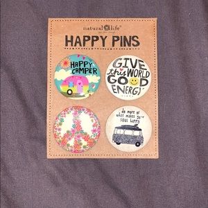Natural Life Happy Pins Set